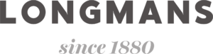 Longmans since 1880 logo in a dark bold font and grey background.