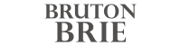 Bruton Brie logo in a dark grey font with a light grey background.