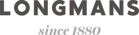 Longmans since 1880 logo in a dark bold font and grey background.