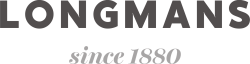 Longmans since 1880 logo in a dark bold font and grey background.